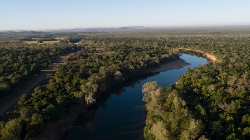 Top view of an estuary - Australian Stock Image