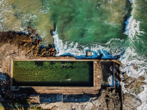 Traditional Australian ocean swimming pool - Australian Stock Image