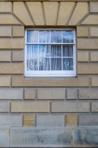 Traditional Window Detail in Sandstone Facade