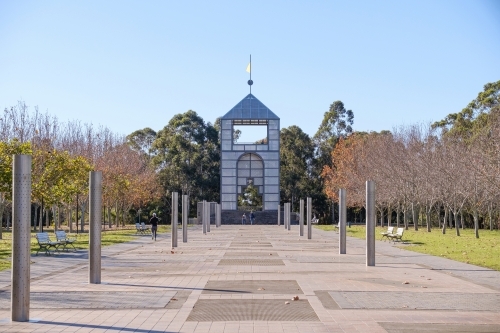Treillage Tower from a Distance - Australian Stock Image