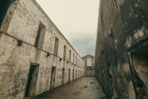 Trial Bay gaol - modern day museum of Australian history in Arakoon National Park NSW - Australian Stock Image