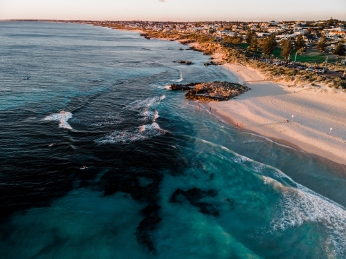 Trigg Beach Golden Hour - Australian Stock Image
