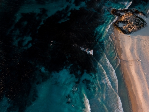 Trigg Beach Golden Hour - Australian Stock Image