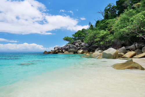 Tropical Beach at Fitzroy Island Far Northern Queensland - Australian Stock Image