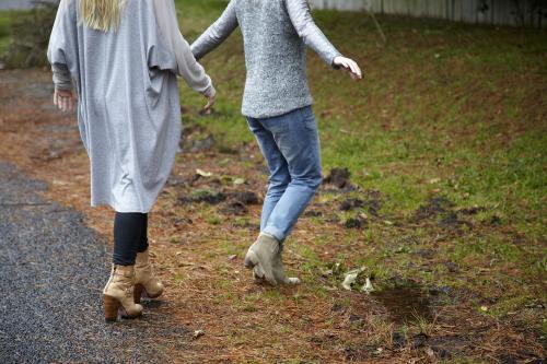 Two woman walking - Australian Stock Image