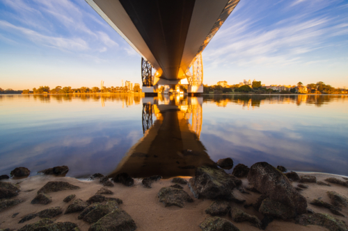 Under Matagarup Bridge - Australian Stock Image