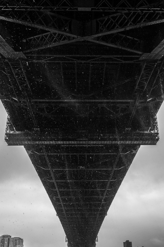 Under the Sydney Harbour Bridge During a Storm - Australian Stock Image