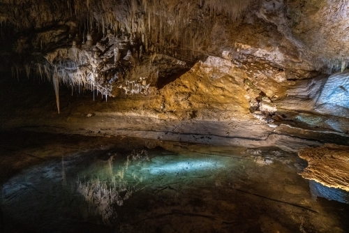 Underground blue lake - Australian Stock Image