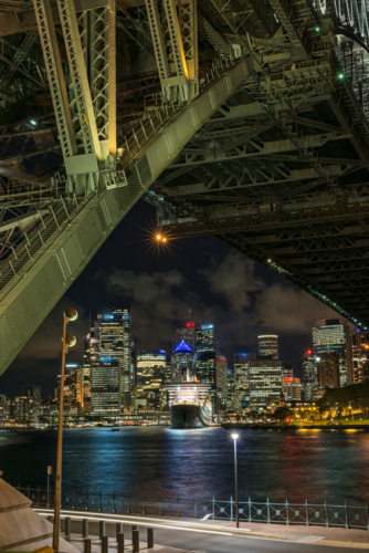 Underneath the Sydney Harbour Bridge Looking Towards Circular Key - Australian Stock Image