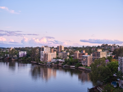 Urban riverside of the Brisbane river - Australian Stock Image