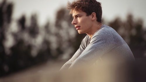 urban runner male - Australian Stock Image