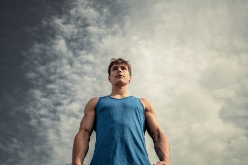 urban runner male - Australian Stock Image