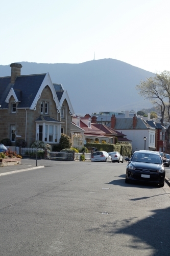Urban street scene, Hobart - Australian Stock Image