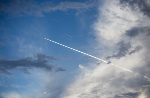 Vapour Trail in the Sky - Australian Stock Image