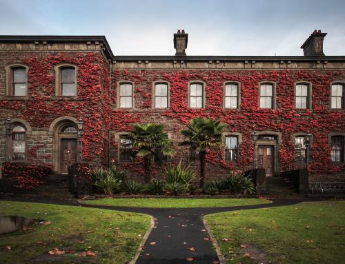 Victoria Barracks in the morning - old Victorian architecture - Australian Stock Image