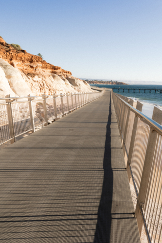 View down Witton Bluff Base Trail at Port Noarlunga - Australian Stock Image