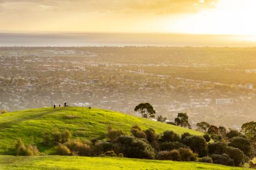 View of Adelaide from Mount Osmond - Australian Stock Image
