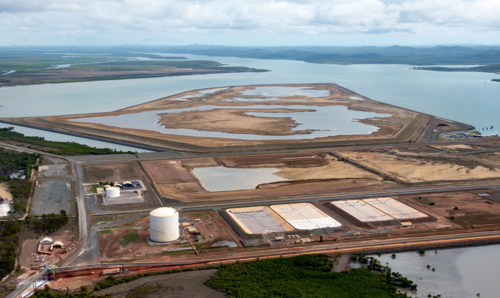 View of Fisherman's landing dredge material reclaimed area - Australian Stock Image