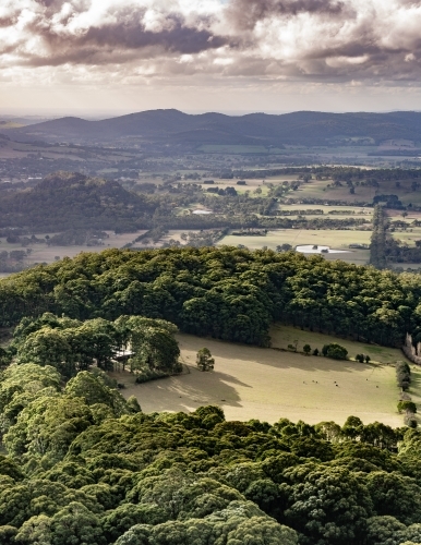 View of Hanging Rock from Mount Macedon - Australian Stock Image