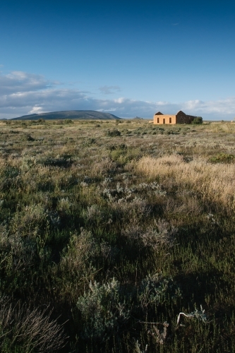 View of historical building in outback bush setting - Australian Stock Image