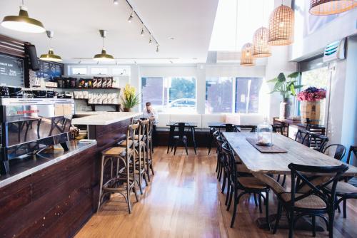 View of modern cafe interior - Australian Stock Image