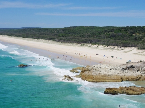 View of Point Lookout Beach at North Stradbroke Island