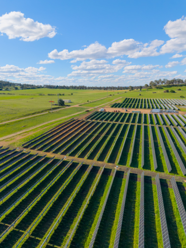 View of Private Solar Farm - Australian Stock Image