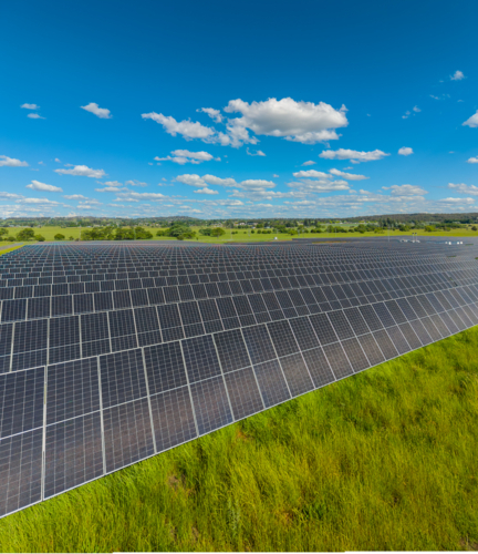 View of Private Solar Farm - Australian Stock Image
