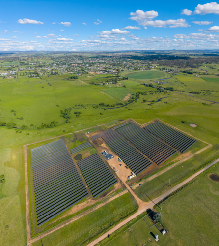 View of Private Solar Farm - Australian Stock Image
