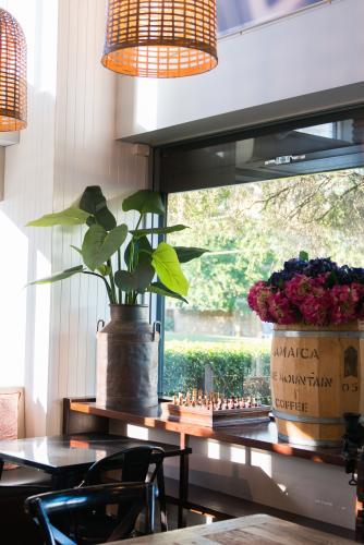 View of small cafe interior - Australian Stock Image