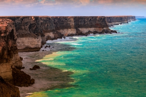 View of the ocean and coastline of the Great Australian Bight - Australian Stock Image