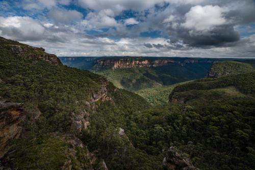 Views from Mt Banks near Mt Wilson in the Blue Mountains National Park - Australian Stock Image