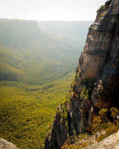 Views from Mt Hay near Butterbox canyon in the Blue Mountains National Park - Australian Stock Image
