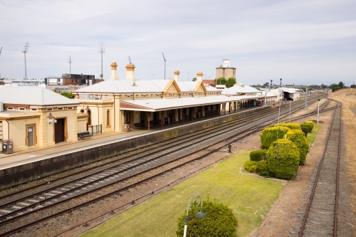 Wagga Wagga railway station in regional New South Wales - Australian Stock Image
