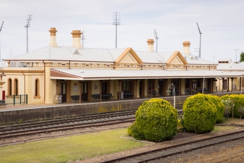 Wagga Wagga railway station in regional New South Wales - Australian Stock Image