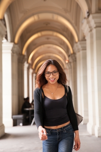 Walking in Downtown Melbourne - Australian Stock Image