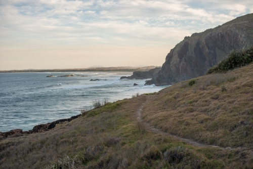Walking track along coastal headland - Australian Stock Image