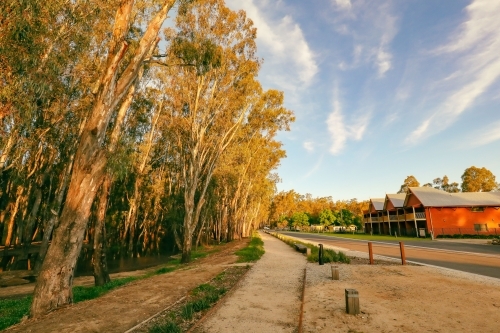 Walking track along Tramway Place at Koondrook, Victoria Australia - Australian Stock Image