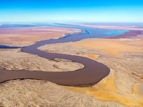 Warburton River, Kati Thanda/Lake Eyre - Australian Stock Image