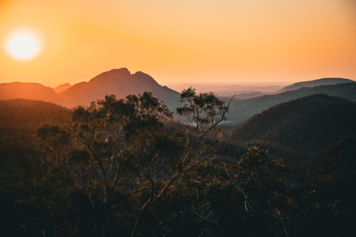 warrumble sunset - Australian Stock Image
