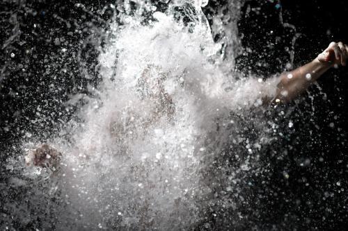 Waterfall boy - Australian Stock Image