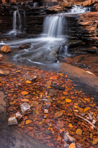 Waterfall Karijini National Park Western Australia - Australian Stock Image