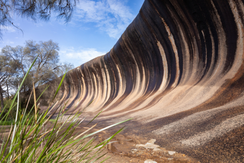 Wave Rock on a sunny day - Australian Stock Image