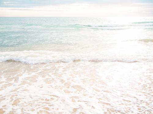 Waves crashing on beach - Australian Stock Image