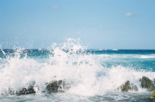 Waves Crashing on the Rocks - Australian Stock Image