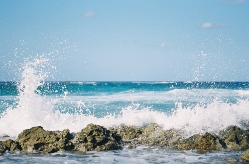 Waves Crashing on the Rocks - Australian Stock Image