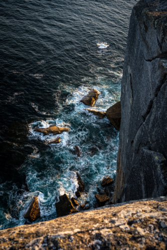 Waves on Jervis Bay cliffs - Australian Stock Image
