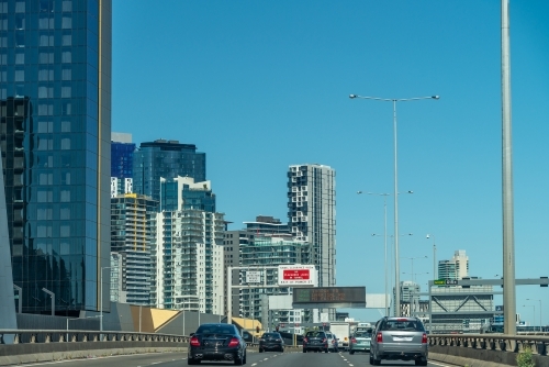 Westgate Freeway inbound, Melbourne