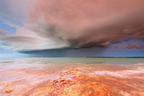 Wet season storm over Timor Sea, Darwin