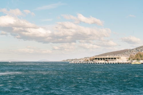 Wharf and ocean on Tasmanian shore